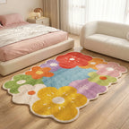 Whimsical Floral Area Rug for Living Room & Bedroom