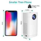 WiFi 1080P Projector Phone Projector Home Movie Projector Compatible with IOS Android iPads U Disk