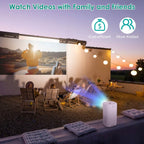 WiFi 1080P Projector Phone Projector Home Movie Projector Compatible with IOS Android iPads U Disk