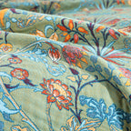 Pure Cotton Floral Reversible Throw Blanket