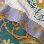 Floral & Butterfly Cotton Throw Blanket