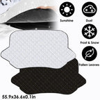 Windshield Protector Against Ice Sun Fit for Small Mid SUVs with Anti-theft Flaps
