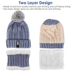 Winter Beanie Hat Scarf Set for Women