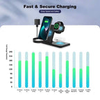 Wireless Charging Station 3-in-1 Standard 15W Fast for Mag-Safe Charger Stand