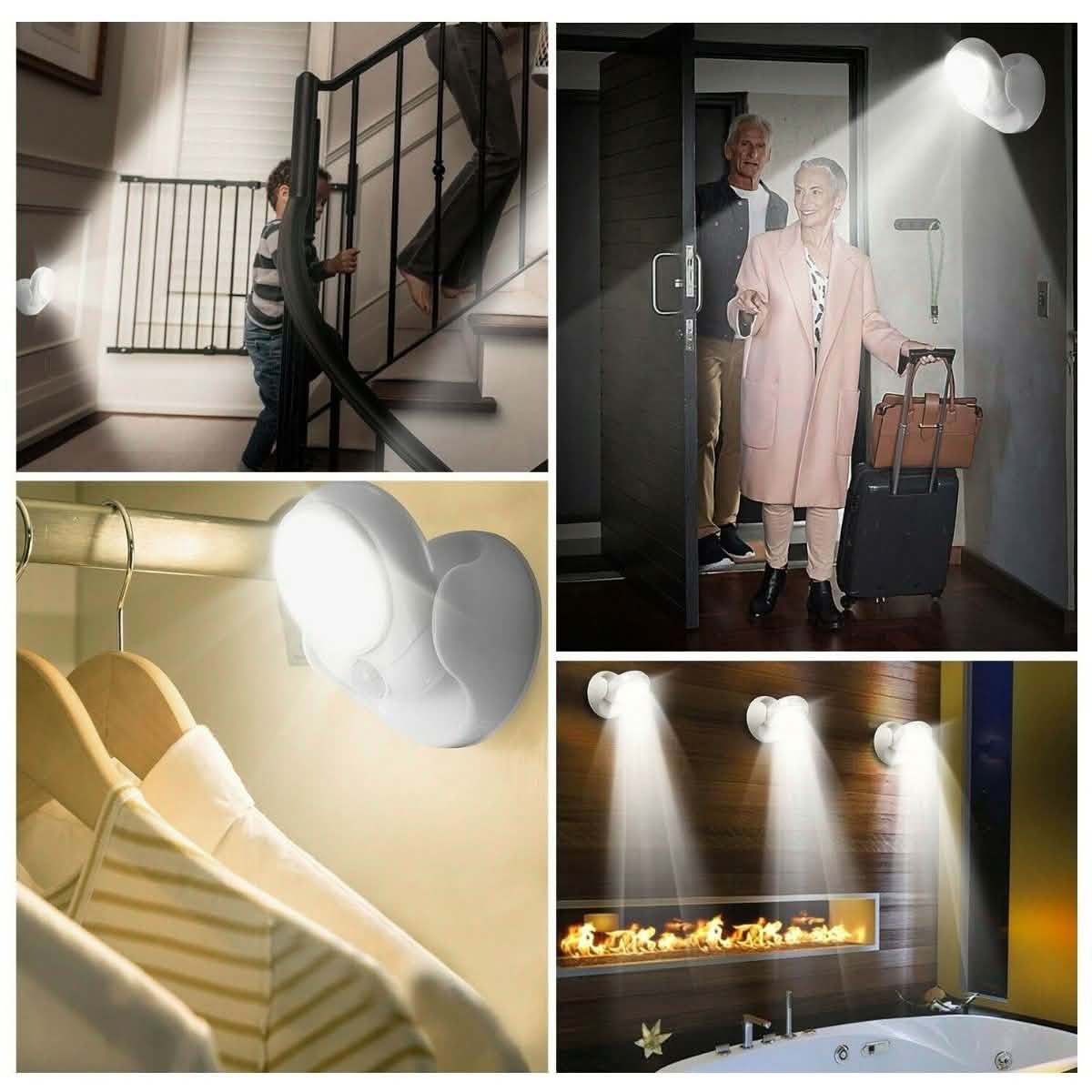 Wireless LED Spotlight 90° Motion Sensor Night Lamp