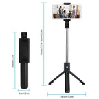 Wireless Selfie Stick Extendable Tripod with Detachable Remote Shutter for 3.5-6.2" Phone