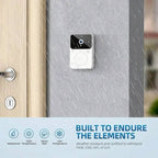 Wireless Smart Video Doorbell Camera with Night Vision and Motion Alerts