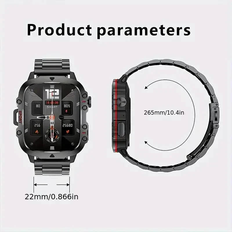 Wireless Talk Fitness AI Voice Outdoor 100+ Sports Mode Outdoor Smart Watch
