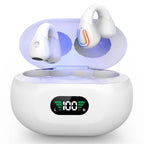 Wireless v5.3 Earbuds Clip-on Open TWS Earphones with Built-in Mic LED Charging Display Case