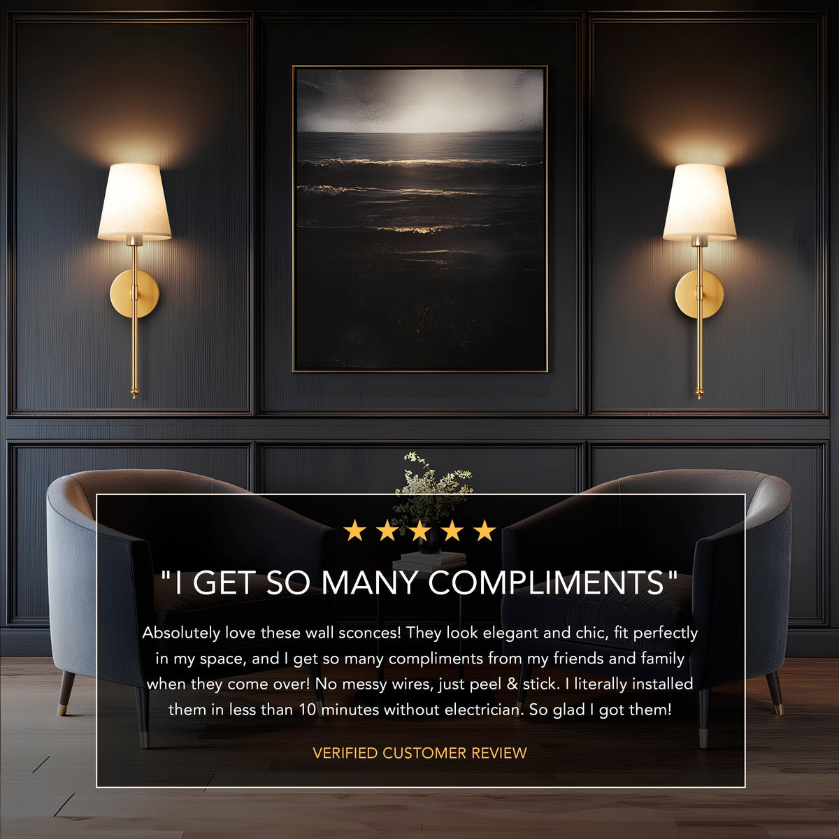 Wireless Wall Lights (Set of 2)