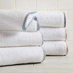 Cotton Border-Stitched 6-Piece Towel Set - Valery Collection