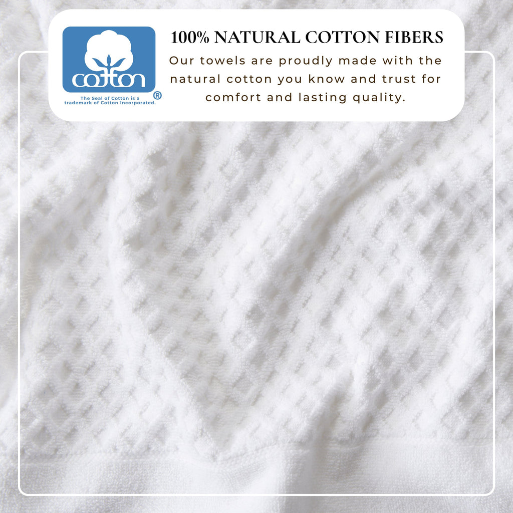 Cotton Diamond Waffle Weave Bath Towel Set - Grayson Collection