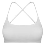 Women Cross Back Sport Bras Padded with Removable Pads Thin Straps