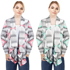 Women Open Front Long Sleeve Cardigan