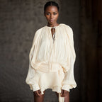 Women's Mini Dress With Flowing Sleeves