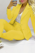 Women's Elegant Two-Piece Blazer and Trousers Suit Set
