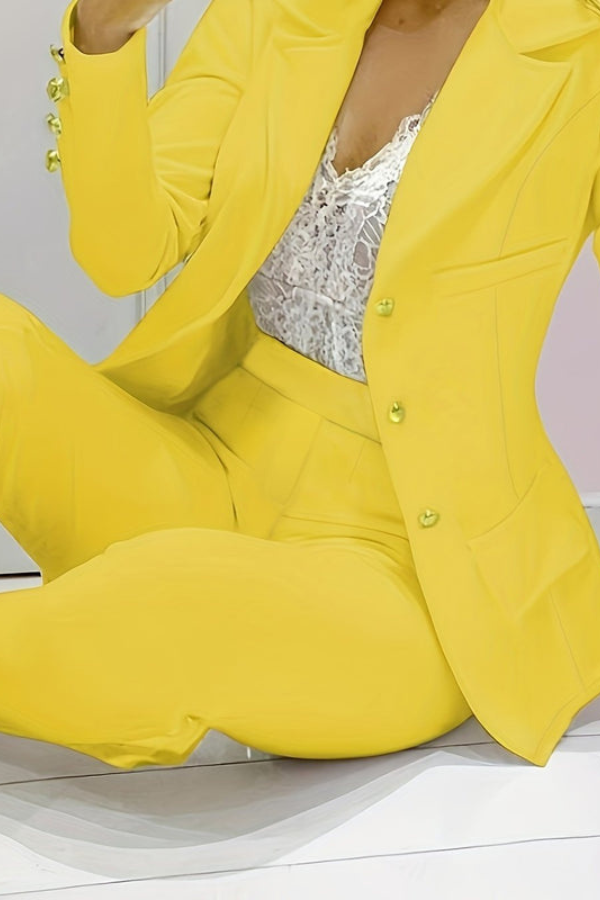 Women's Elegant Two-Piece Blazer and Trousers Suit Set