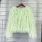 Women's Faux Fur Coat with Long Sleeves