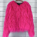Women's Faux Fur Coat with Long Sleeves