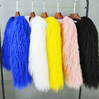 Women's Faux Fur Coat with Long Sleeves