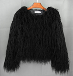 Women's Faux Fur Coat with Long Sleeves