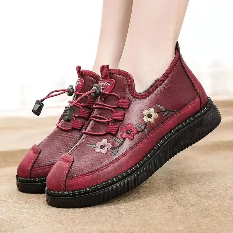 Women's Casual Shoes with Floral Embellishment
