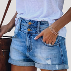 Women's High-Waisted Denim Shorts