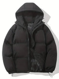 Women's Hooded Puffer Winter Jacket Zip-Up Padded Coat