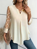 Women's Long Sleeve Top Party Tops Soft Blend Cutout Neckline
