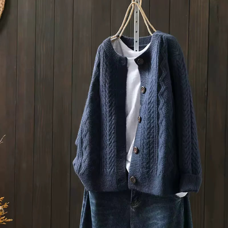 Women's Oversized Long-Sleeve Cardigan