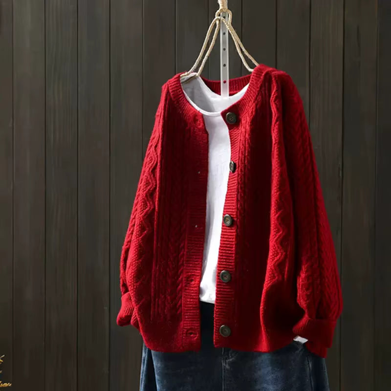 Women's Oversized Long-Sleeve Cardigan