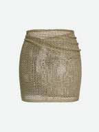 Women's Sheer Knit Beach Cover-Up Skirt