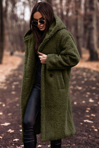 Niki | Plush hooded teddy coat for women