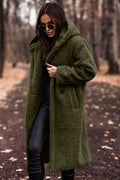 Niki | Plush hooded teddy coat for women