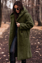 Niki | Plush hooded teddy coat for women