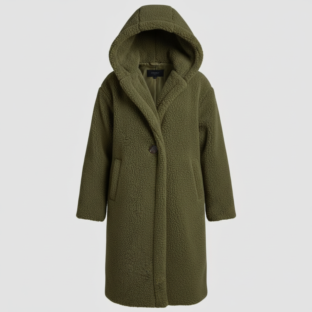 Niki | Plush hooded teddy coat for women