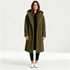 Niki | Plush hooded teddy coat for women