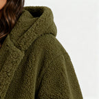 Niki | Plush hooded teddy coat for women