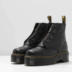 Women's Thick-Sole Ankle Boots with Front Zip