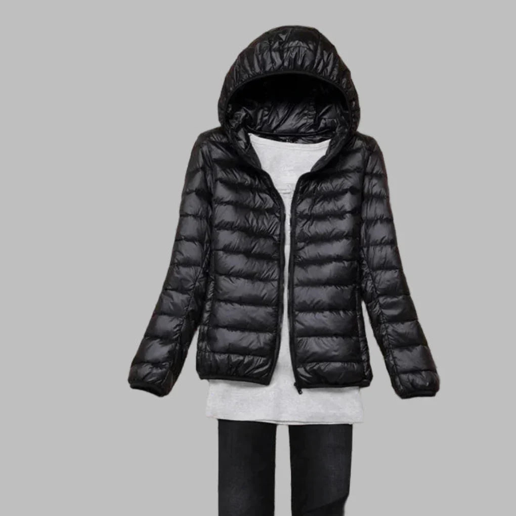Women's Ultra-Lightweight Packable Hooded Down Jacket