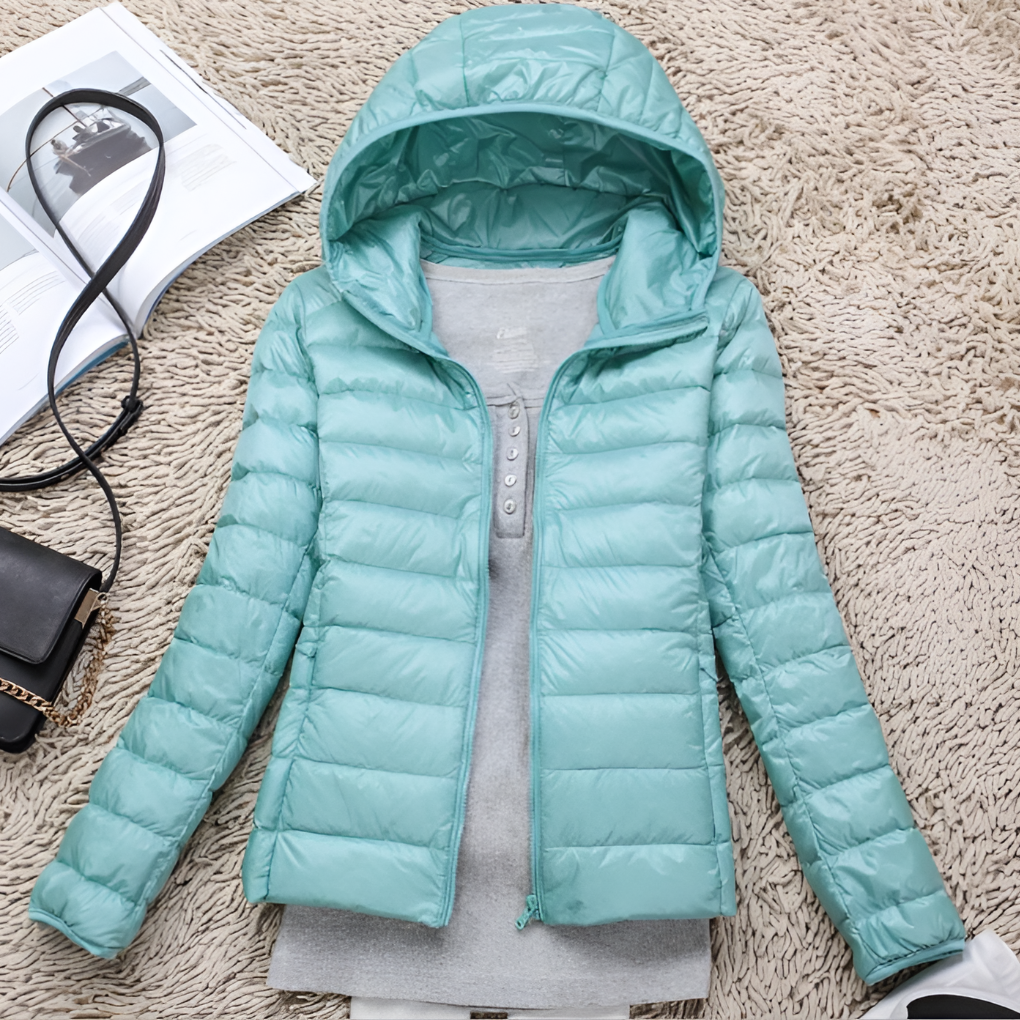 Women's Ultra-Lightweight Packable Hooded Down Jacket