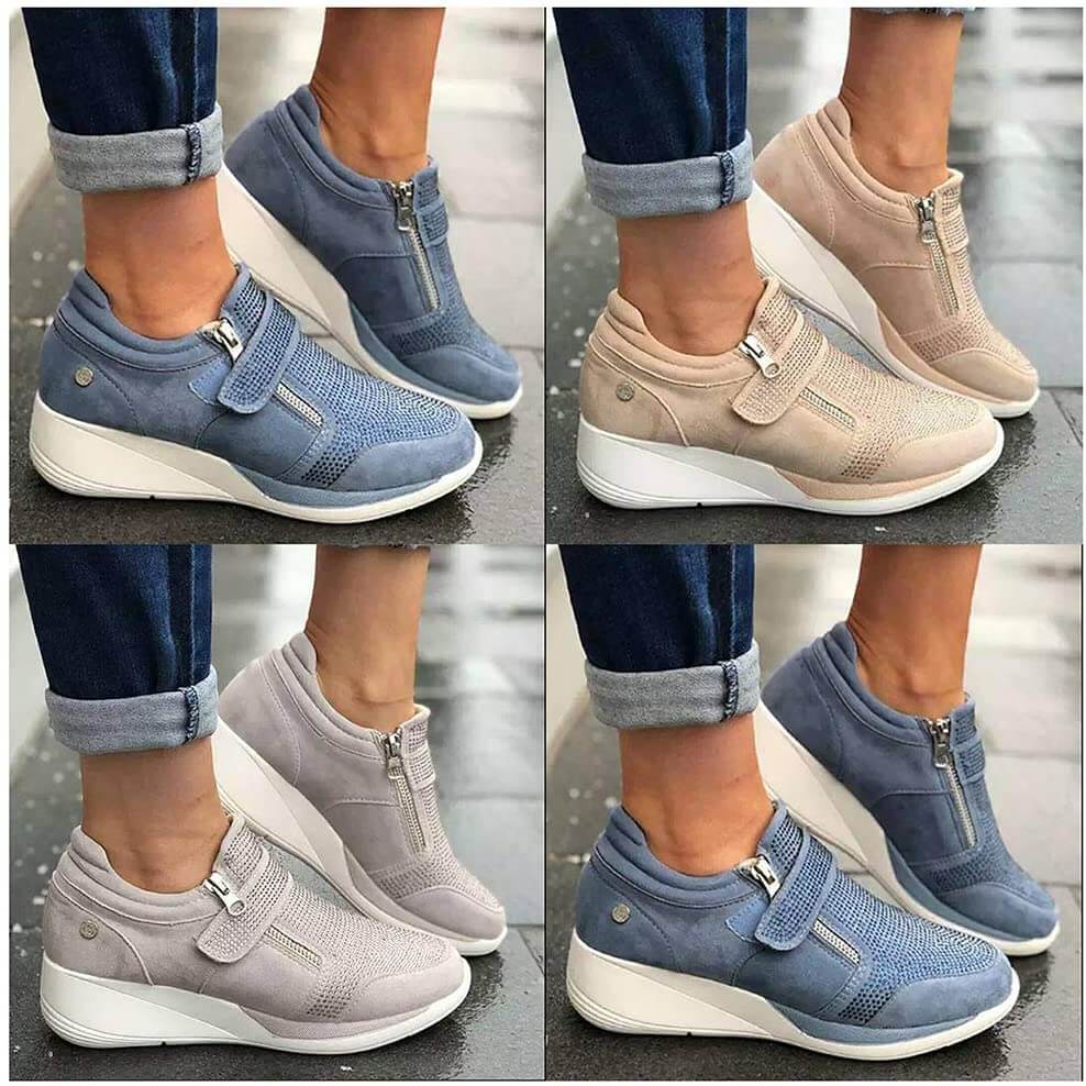 Women's Zip Platform Sneakers