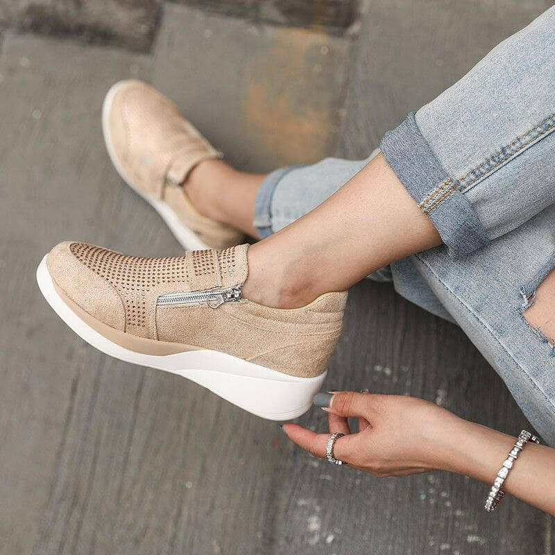 Women's Zip Platform Sneakers