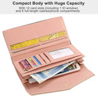 Women Wallet Soft Leather Trifold Clutch Purse