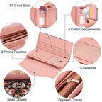 Women Wallet Soft Leather Trifold Clutch Purse