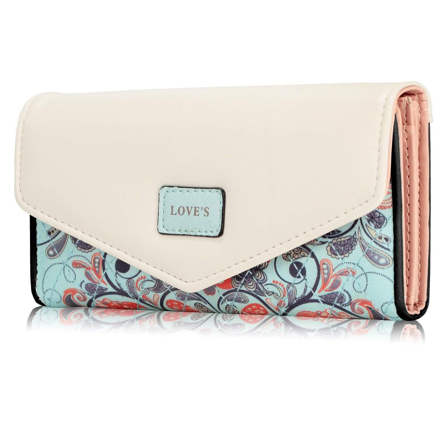 Women Wallet Soft Leather Trifold Clutch Purse