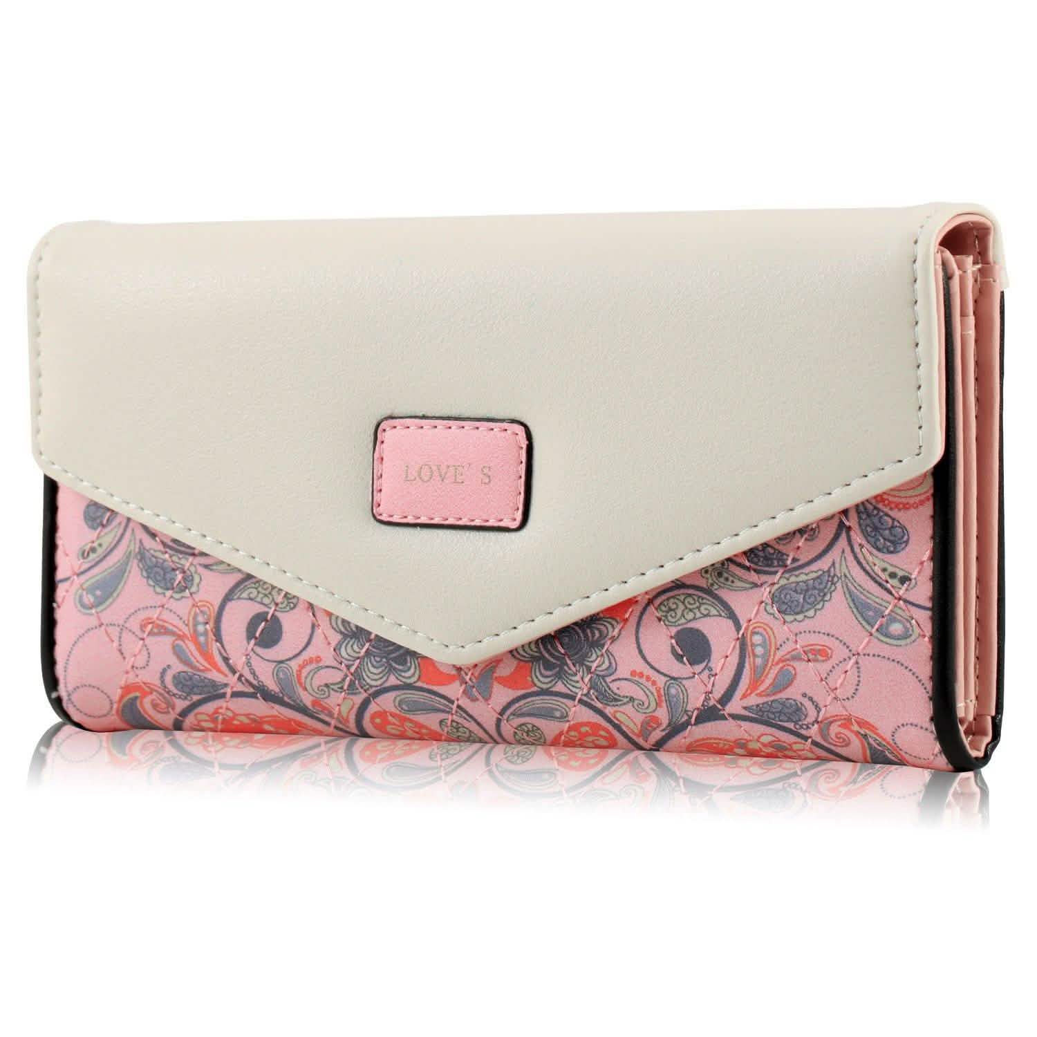 Women Wallet Soft Leather Trifold Clutch Purse