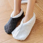 Women's Autumn Winter Plush Lined Indoor Low Cut Socks