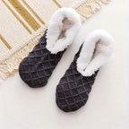 Women's Autumn Winter Plush Lined Indoor Low Cut Socks