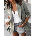 Women's Blazer Solid Color Classic Style